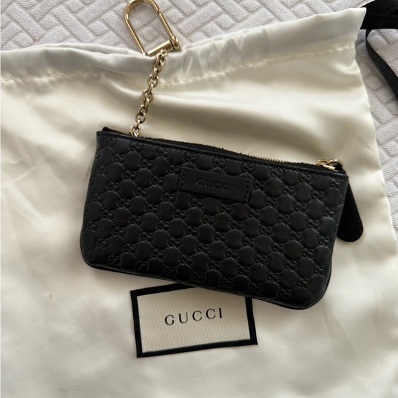 Authentic Gucci coin key wallet pouch. Black leather. Made in Italy - Picture 7 of 11